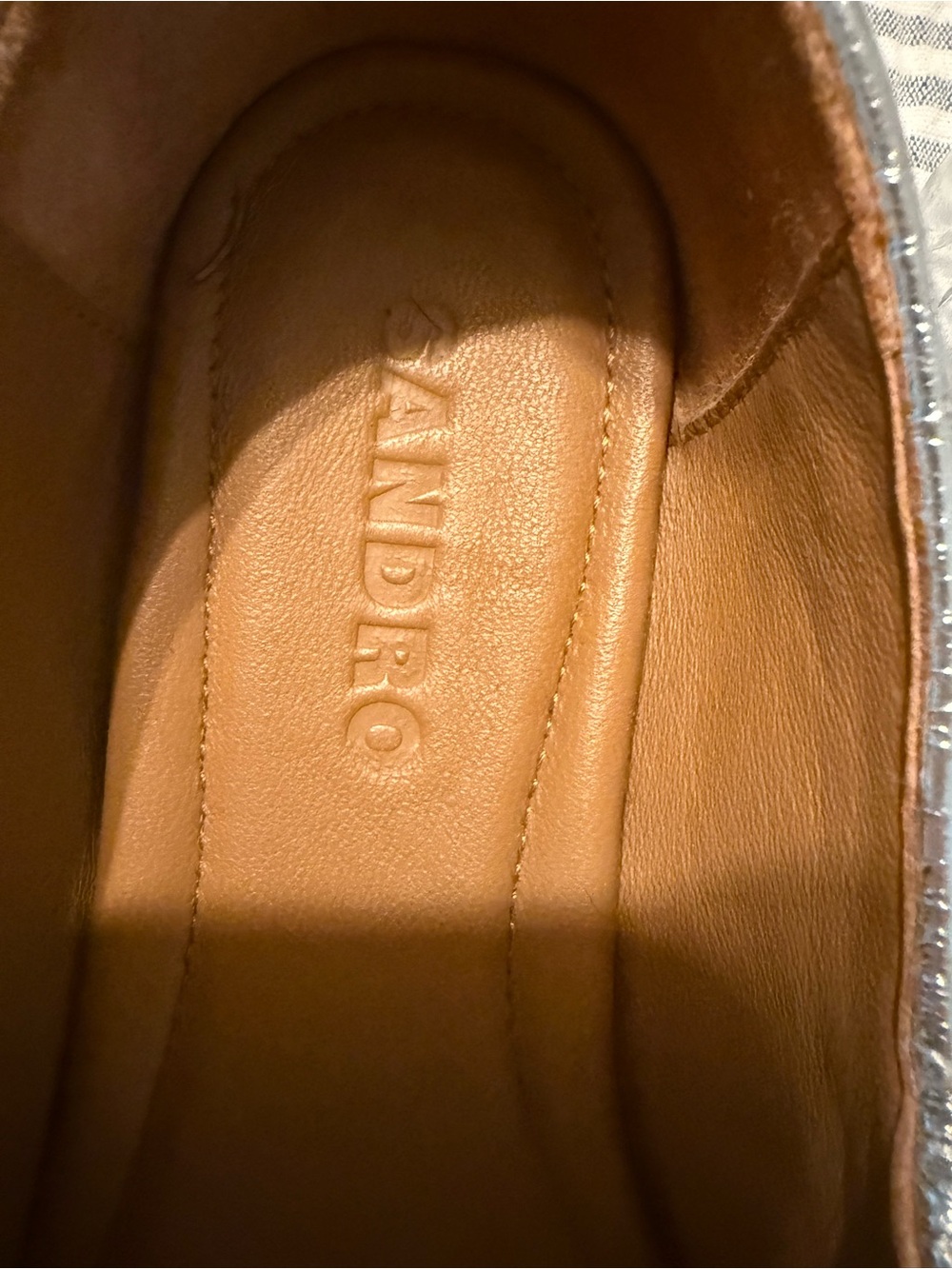 Sandro Metallic Silver Mary Jane Flats - Picture 4 of 5